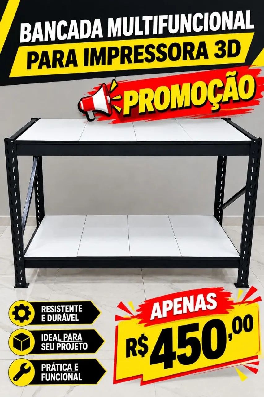 Bancada multifuncional para impressora 3D