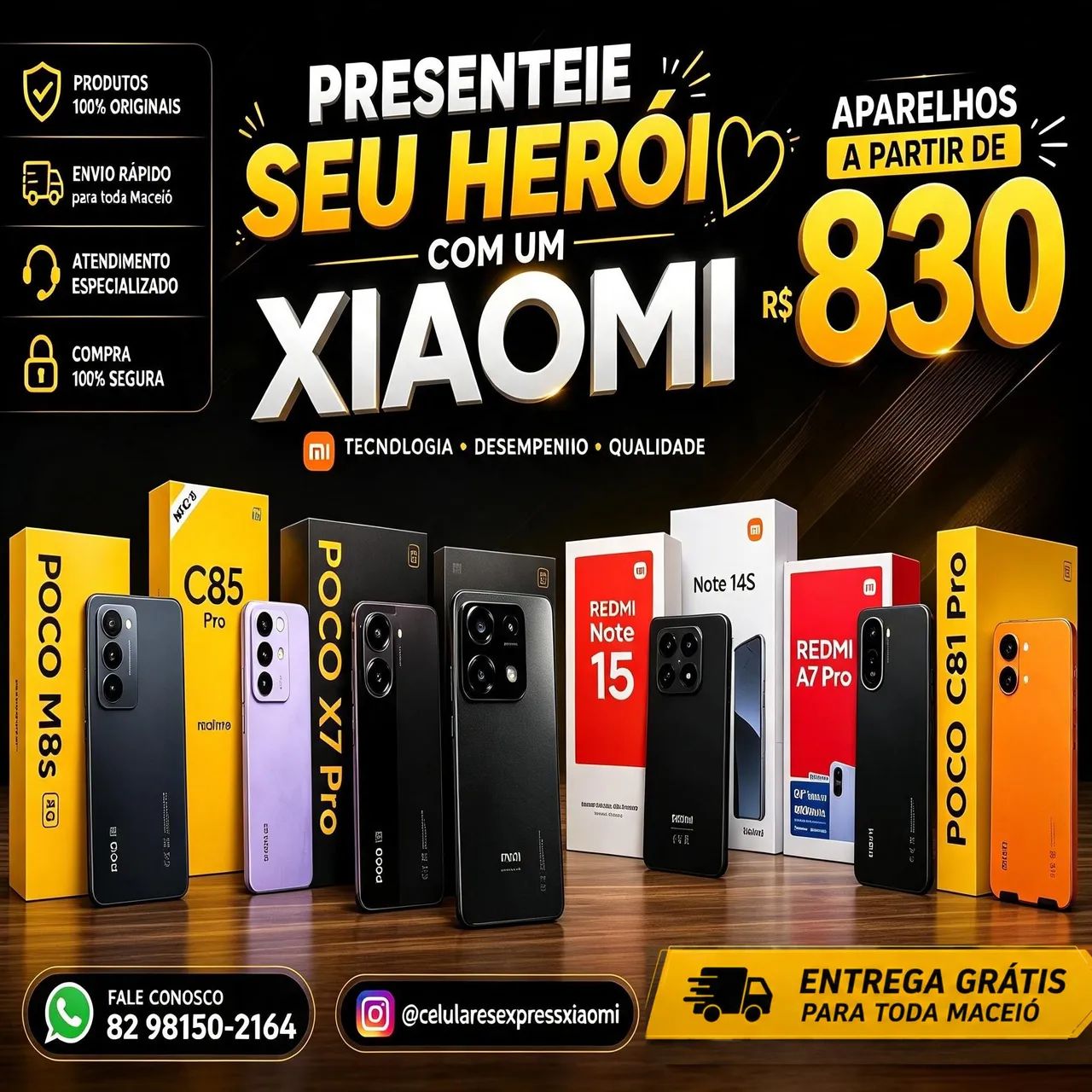 Aparelhos novos e com garantia, celurares com preços acessível 