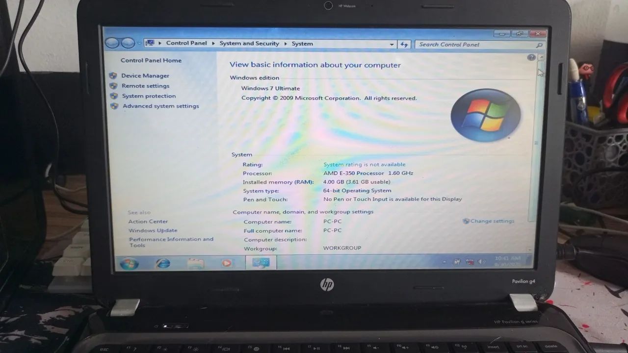 Notebook HP paviliom G4