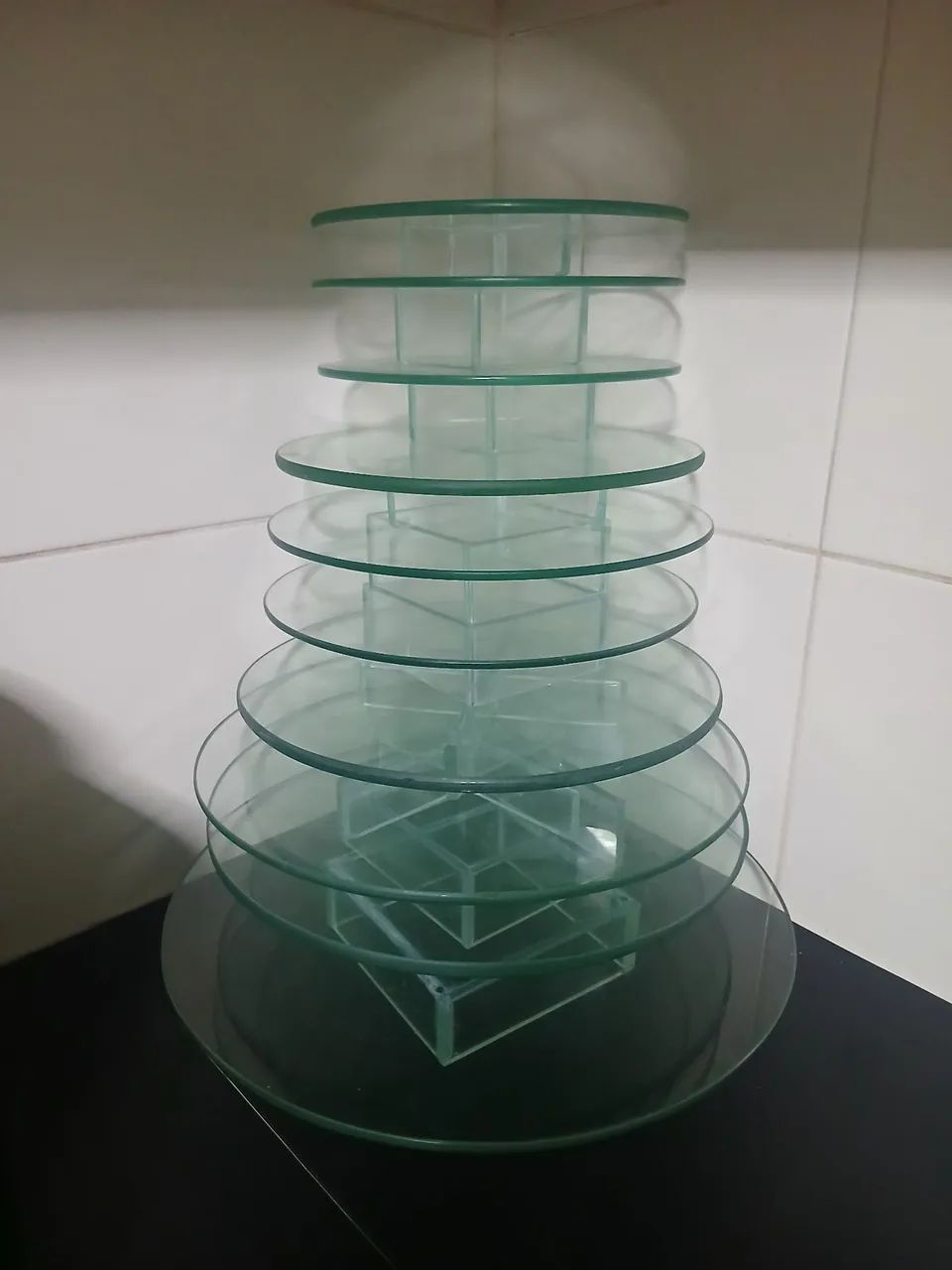 Kit de 10 boleiras de vidro.