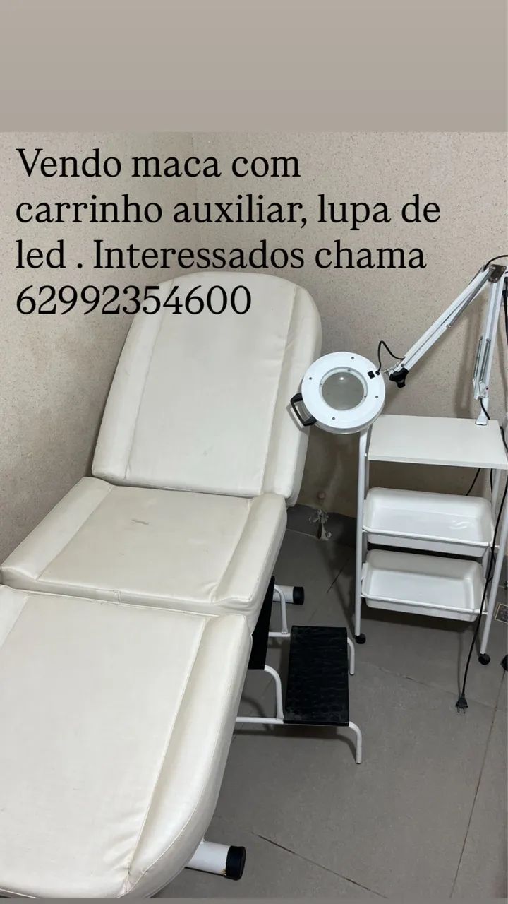 Maca, mais o carrinho auxiliar com lupa de led