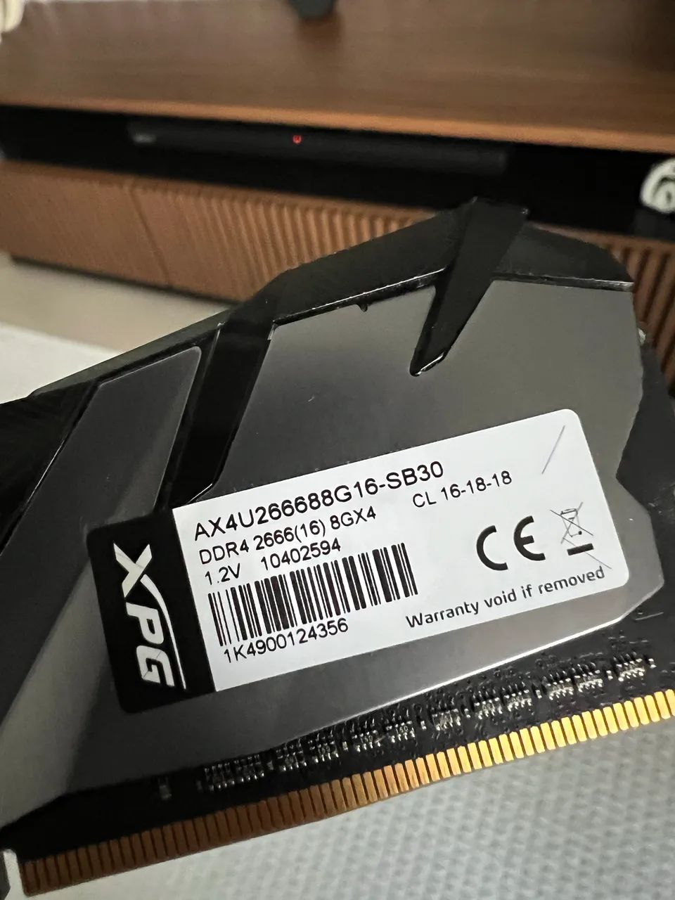 Mem ória XPG DDR4 8Gb Semi Nova  - Foto 2