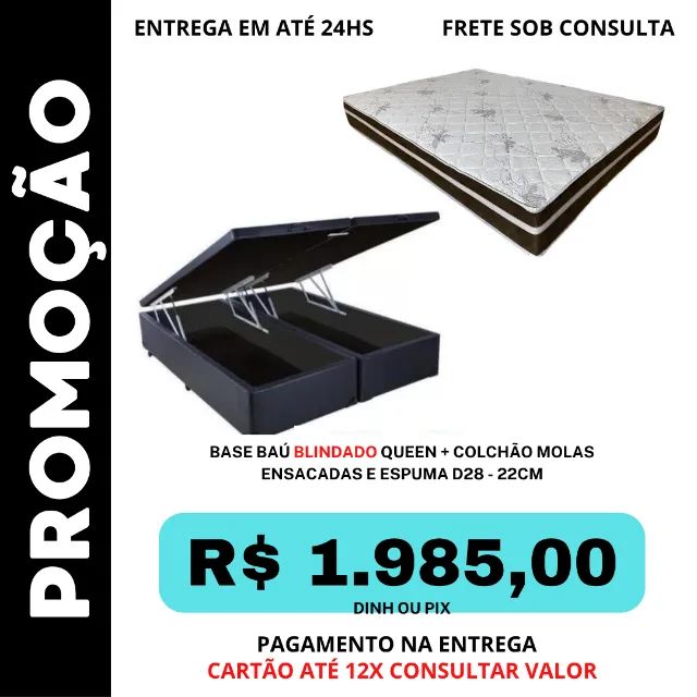 COLCHÃO + BASE BOX EM SUPER OFERTA IMPERDÍVEL DO MÊS APROVEITEM E GARANTA A SUA  - Foto 3