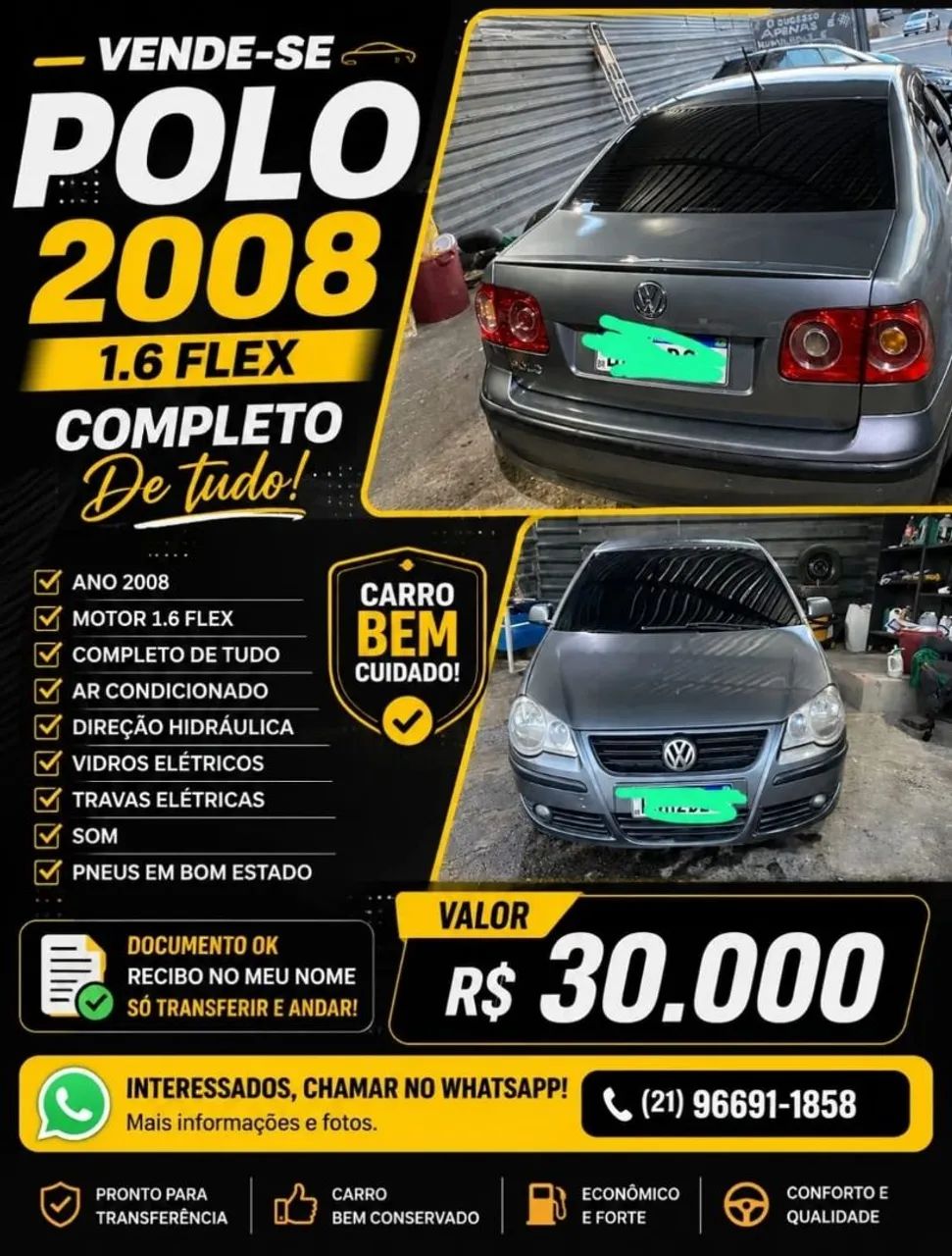 Volkswagen Polo Polo Sedan 1.6 Mi Total Flex 8V 4p 2008