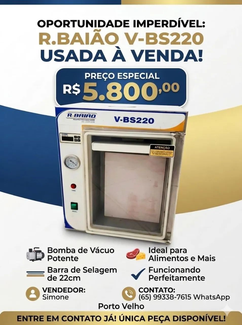 Maquina Selagem à vácuo 