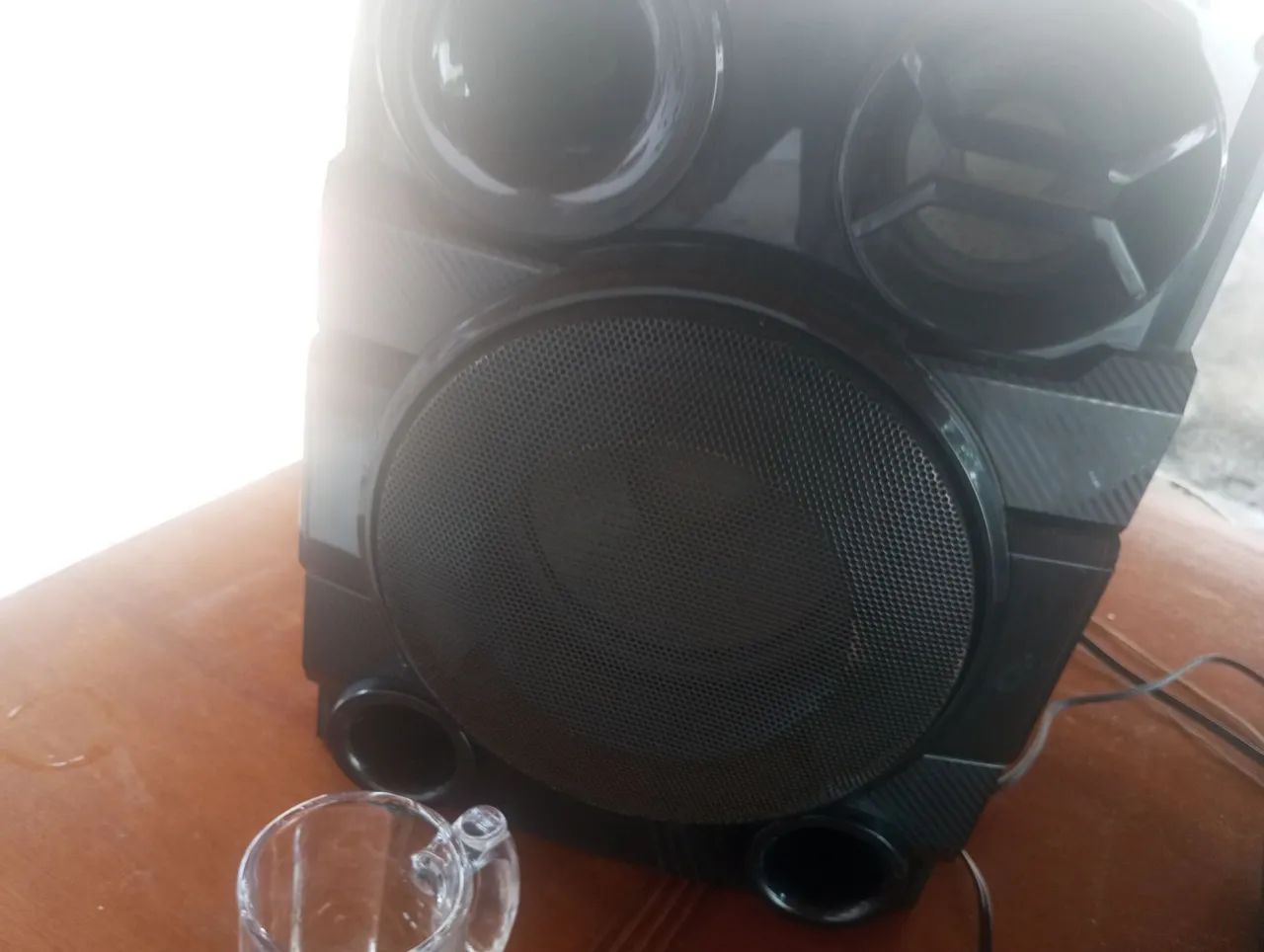 Receiver DENON com 3 caixas e um not buk  - Foto 4