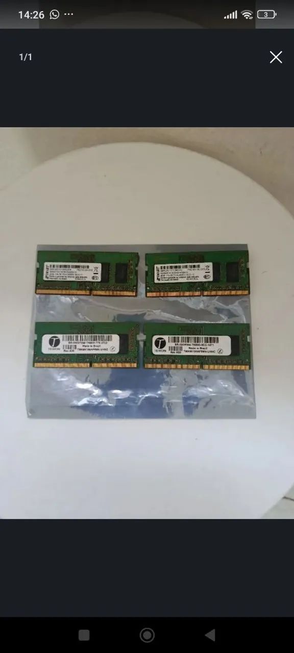 Memória Ram DDR4 4GB