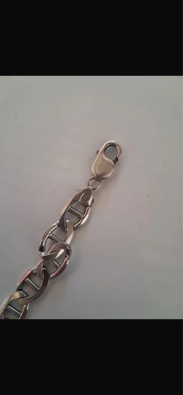 Prata 925 estilo cartier com 73 gramas  61cm de comprimento e 1 largura - Foto 3