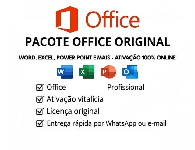 Vendo pacote escritório office 365 completo Atendo online 24h Brasil - Instalo/ Ativo