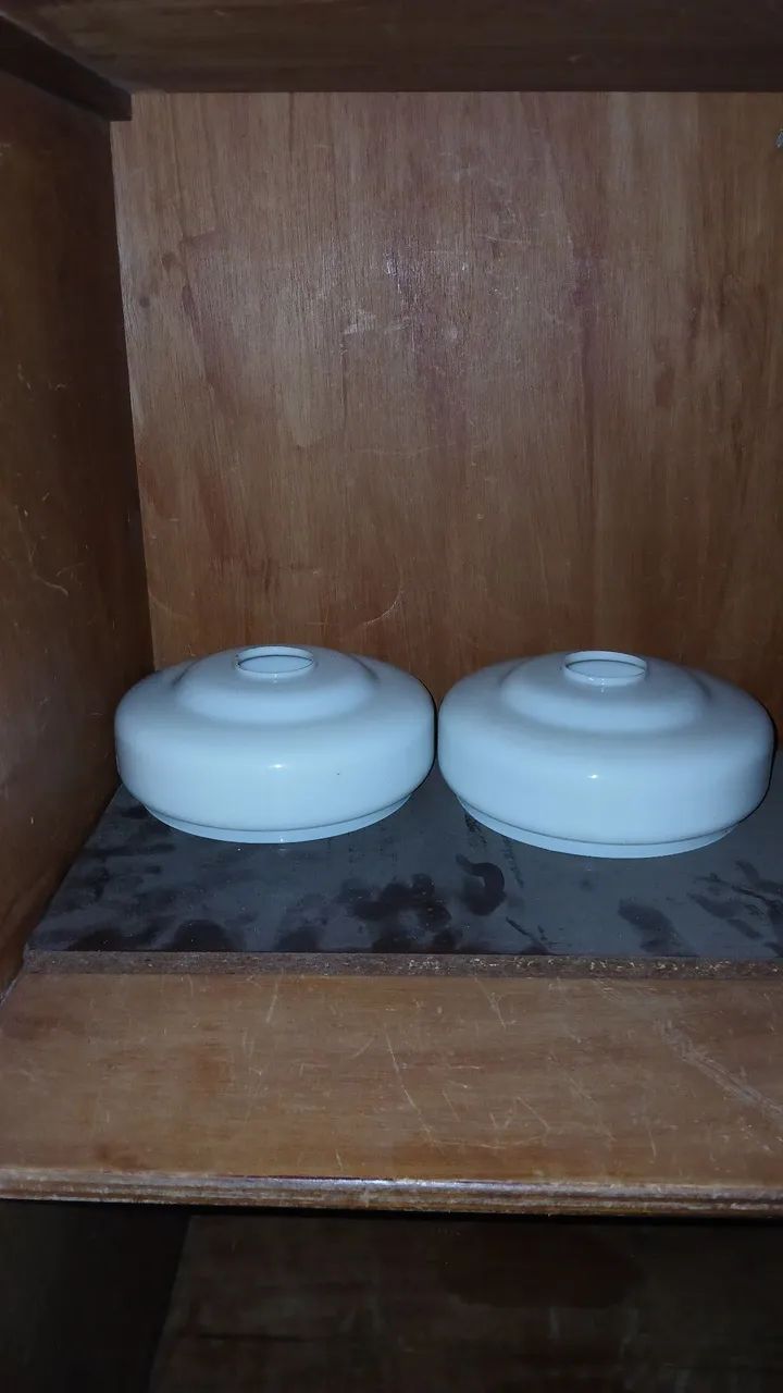 Cúpulas de vidro opalino vintage  - Foto 2
