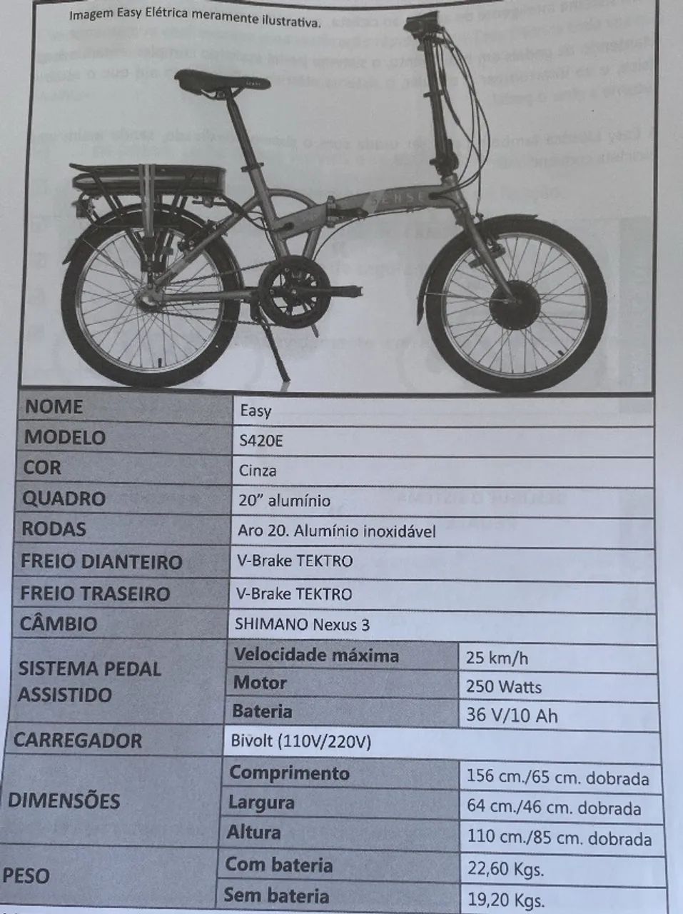 Bicicleta elétrica 
