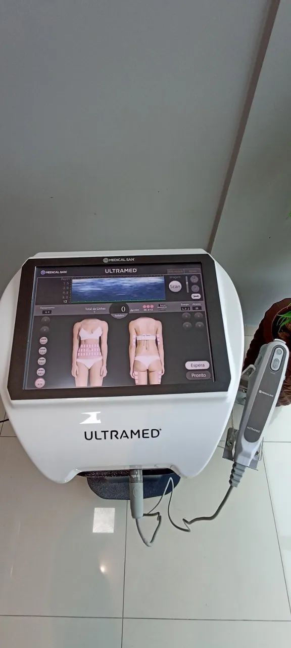 Ultramed HIFU Ultrassom Micro e Macrofocado Com 5 Cartuchos