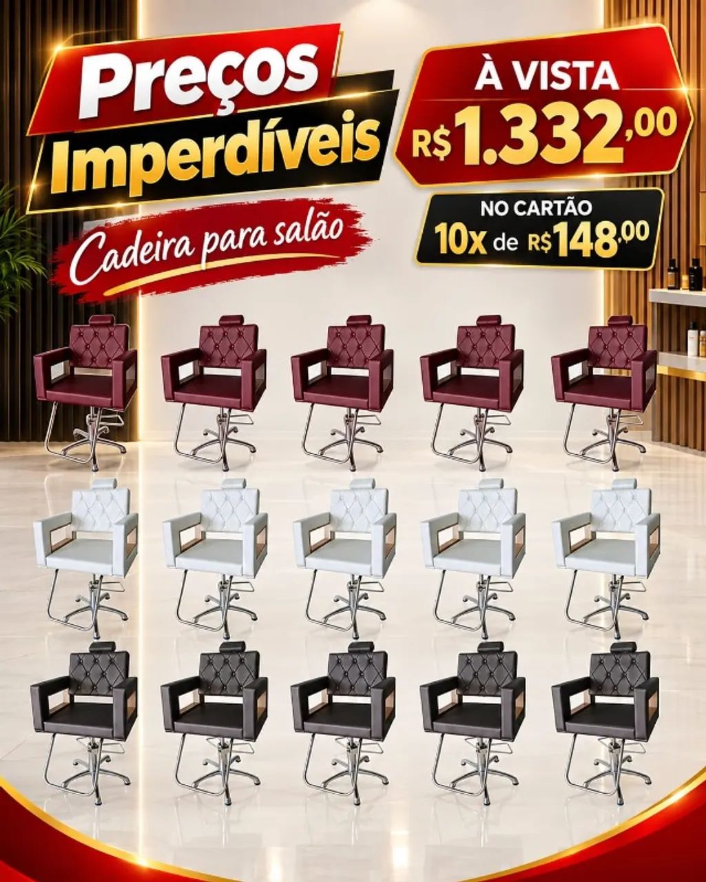Móveis para salão de beleza