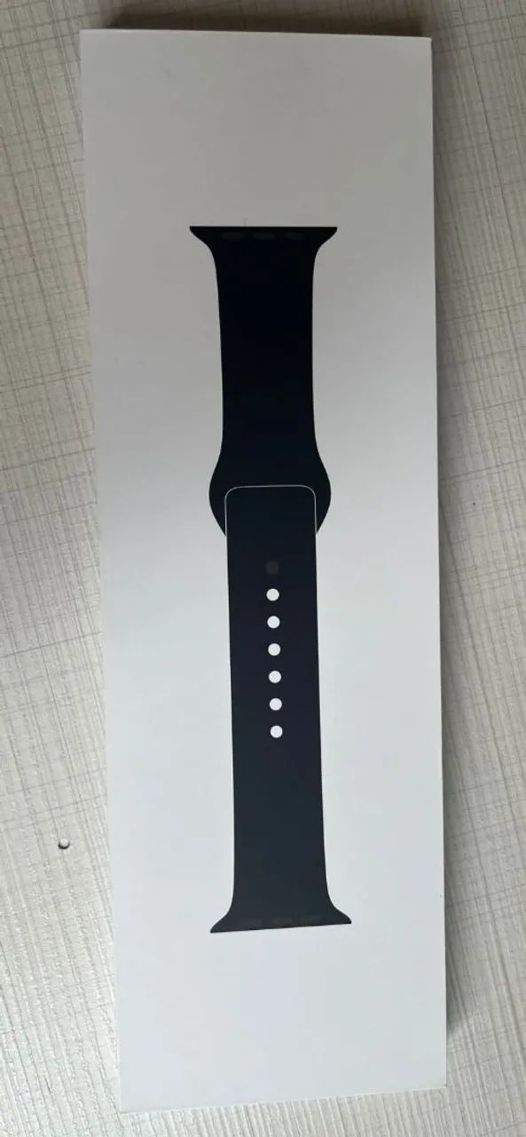 PULSEIRA APPLE WATCH ORIGINAL 46MM SPORT BAND PRETA M/G - NOVA 