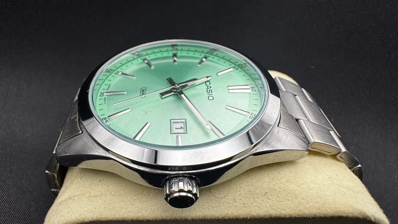 Relógio Casio MTP-VD03D Verde Mint Full Set | Caixa, Manual e Elos Extras - Foto 4