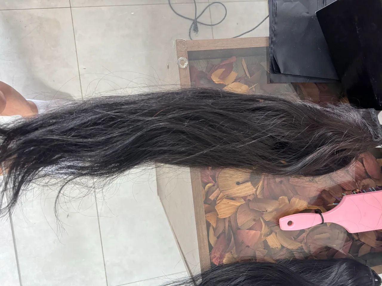 Cabelo brasileiro 190 grama 45cm  - Foto 3