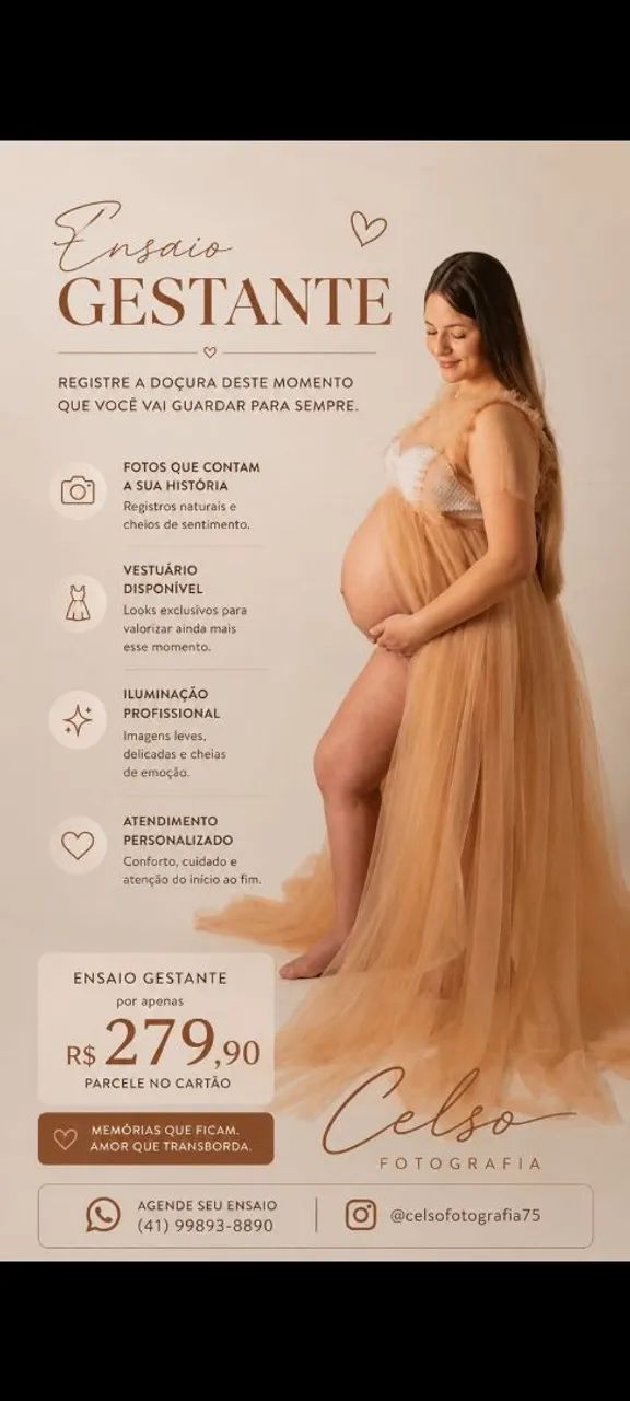 Ensaio fotográficos gestantes e eventos
