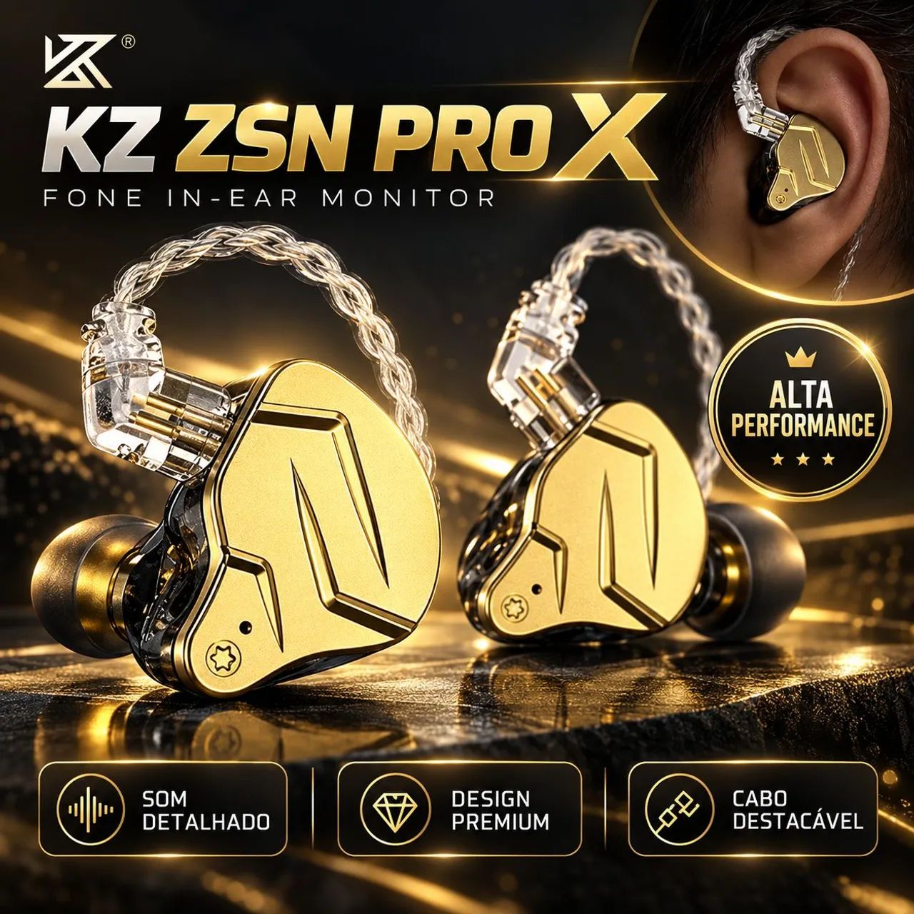 KZ ZSN PRO X - Lacrado - Fones de Ouvido - Vilar dos Teles, São