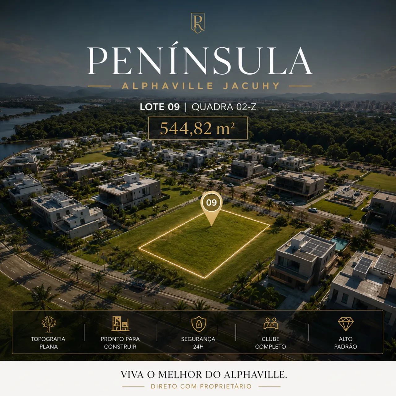 Península Alphaville Jacuhy - 544,82 m² 
