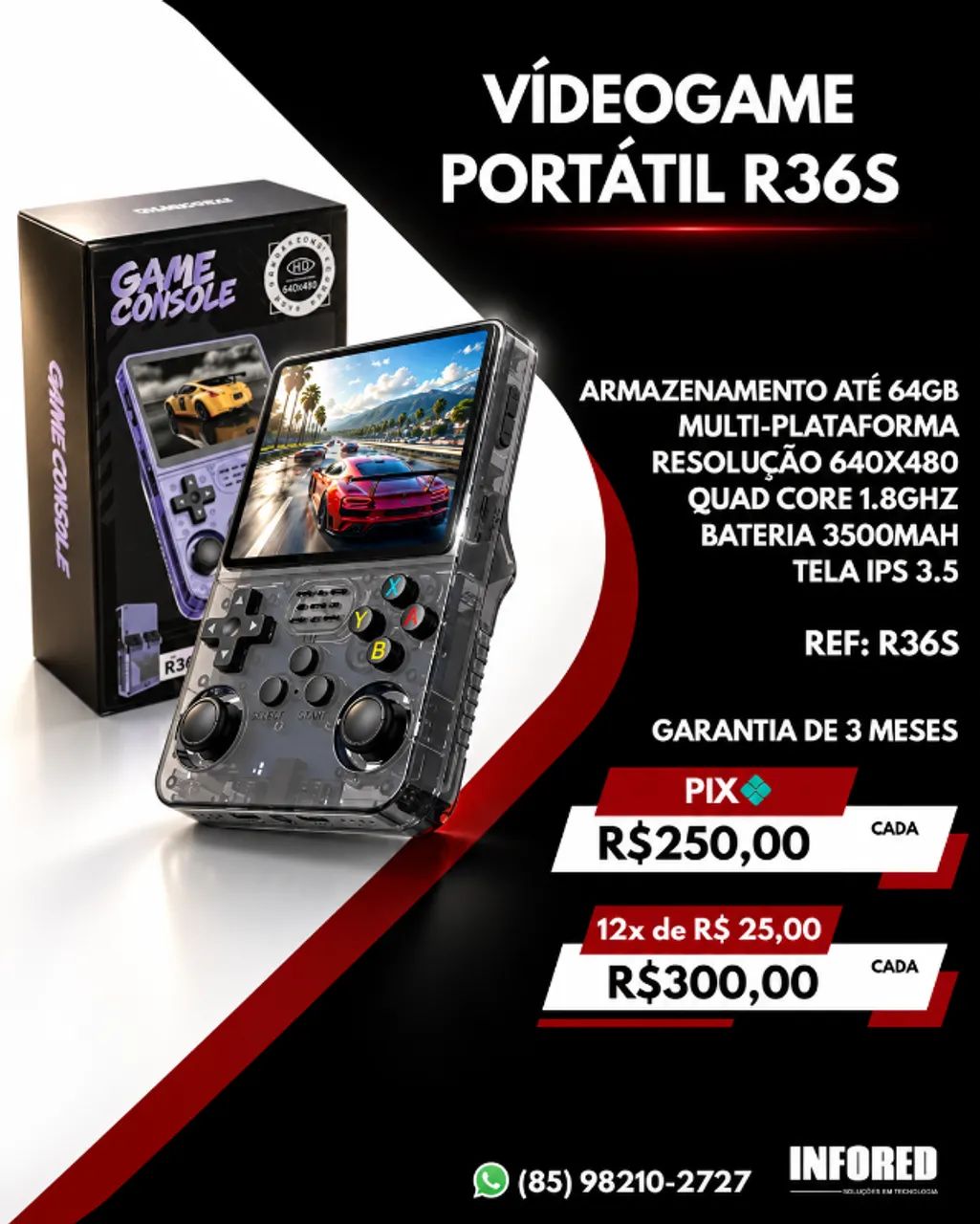 Videogame Portátil R36S 