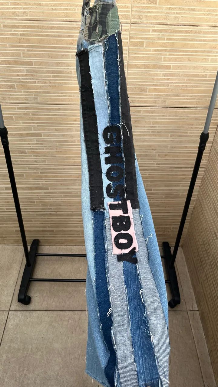 Calça jeans baggy customizada  - Foto 4