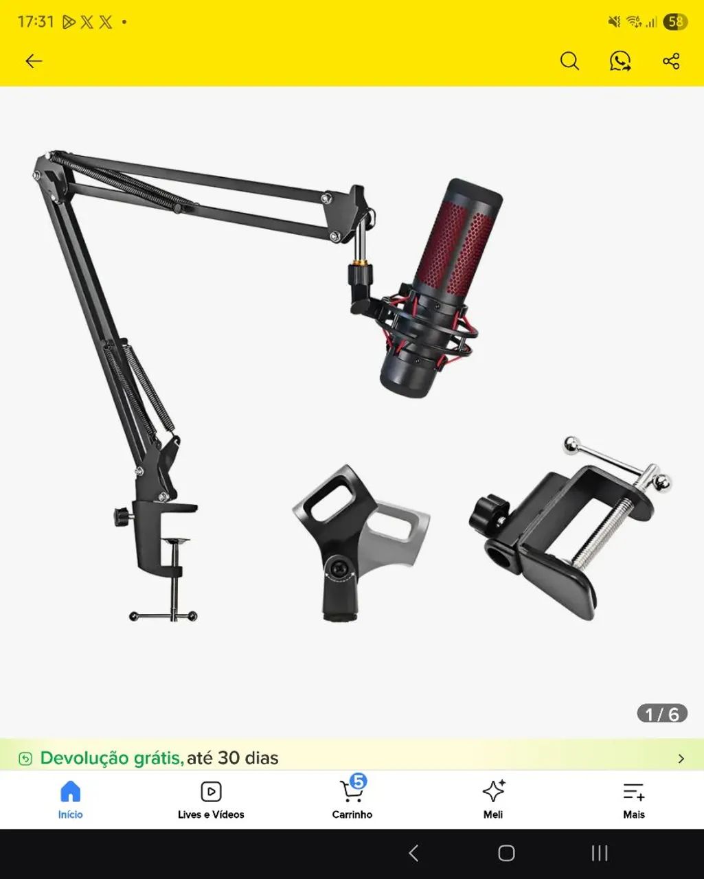 Braço articulado para microfone de mesa - Foto 4