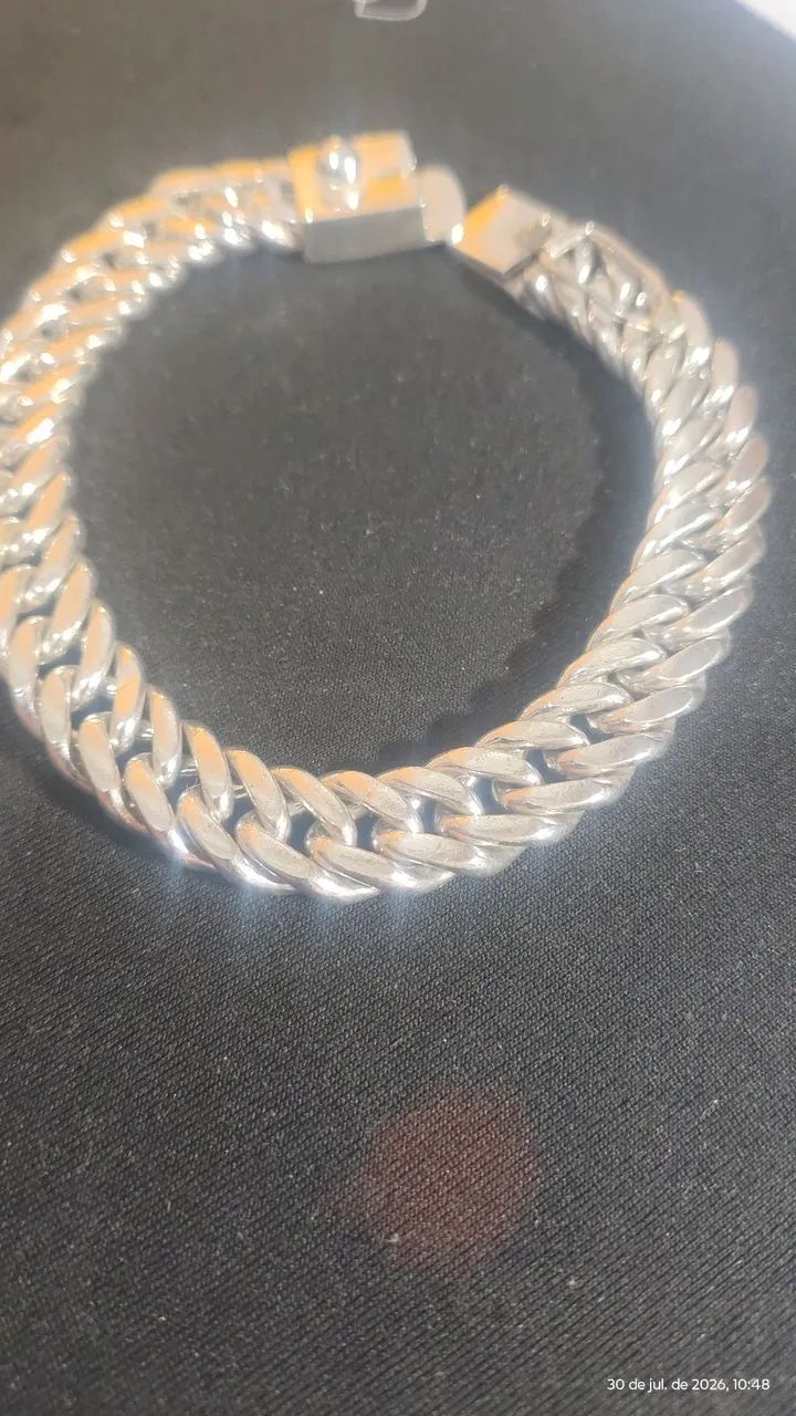 Pulseira Prata 950 Peso 78 Gramas - Foto 5