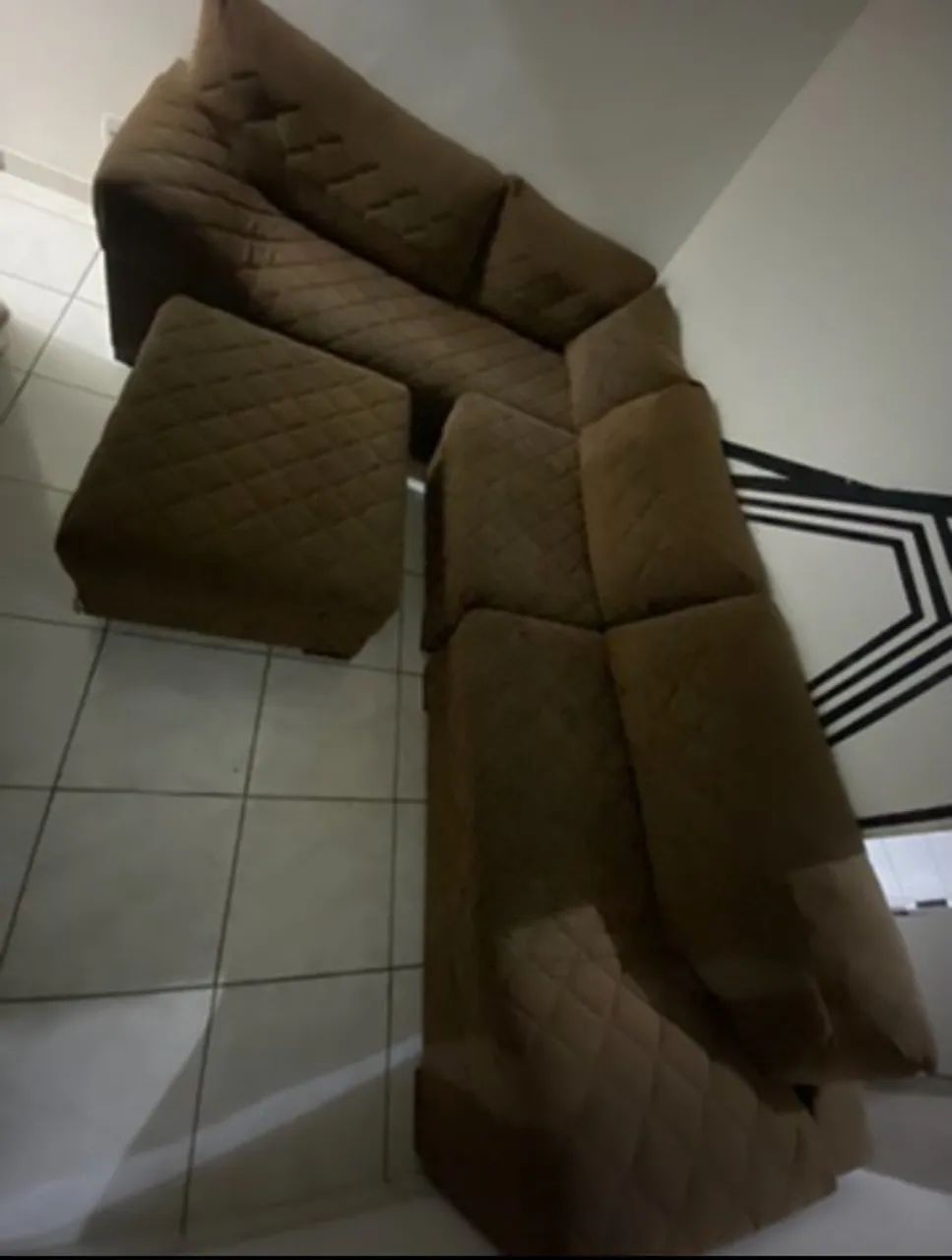 Sofá de Canto Smart Diva (8 Lugares) + Puff Suede - Grande e Espaçoso!  - Foto 5
