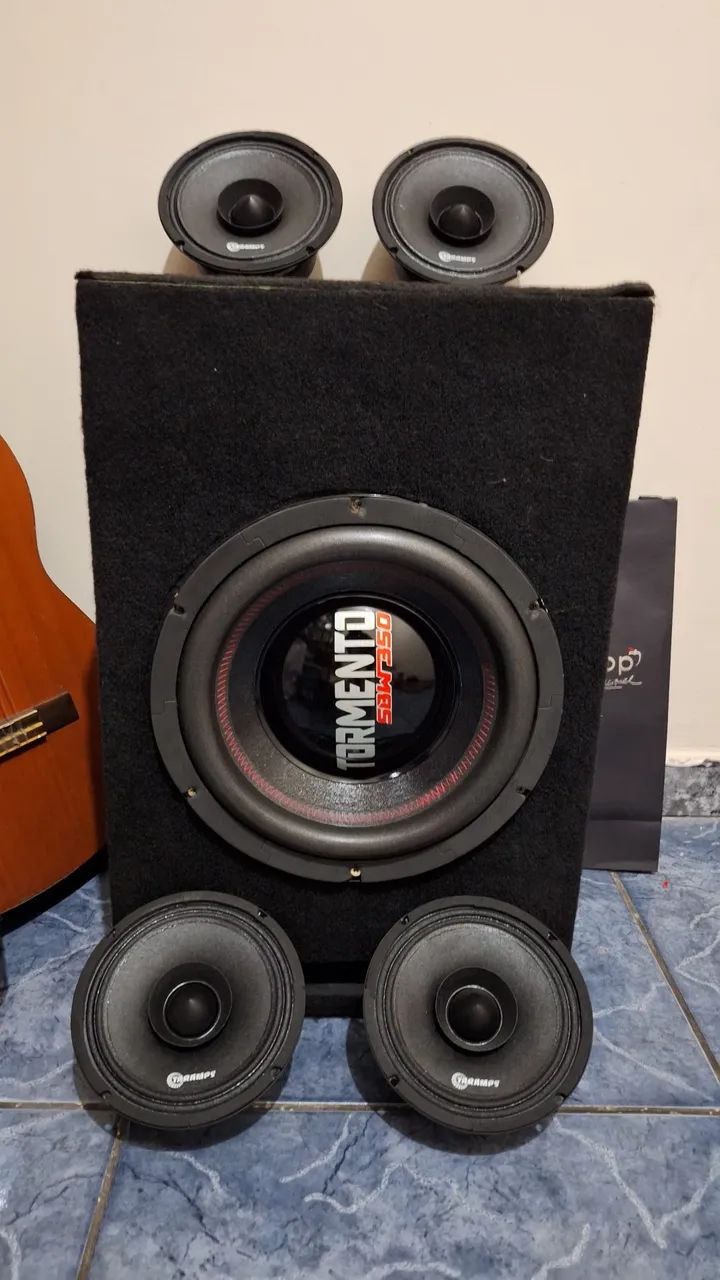 Fh300s taramps 6 polegadas subwoofer Tormento 12 polegadas 350w