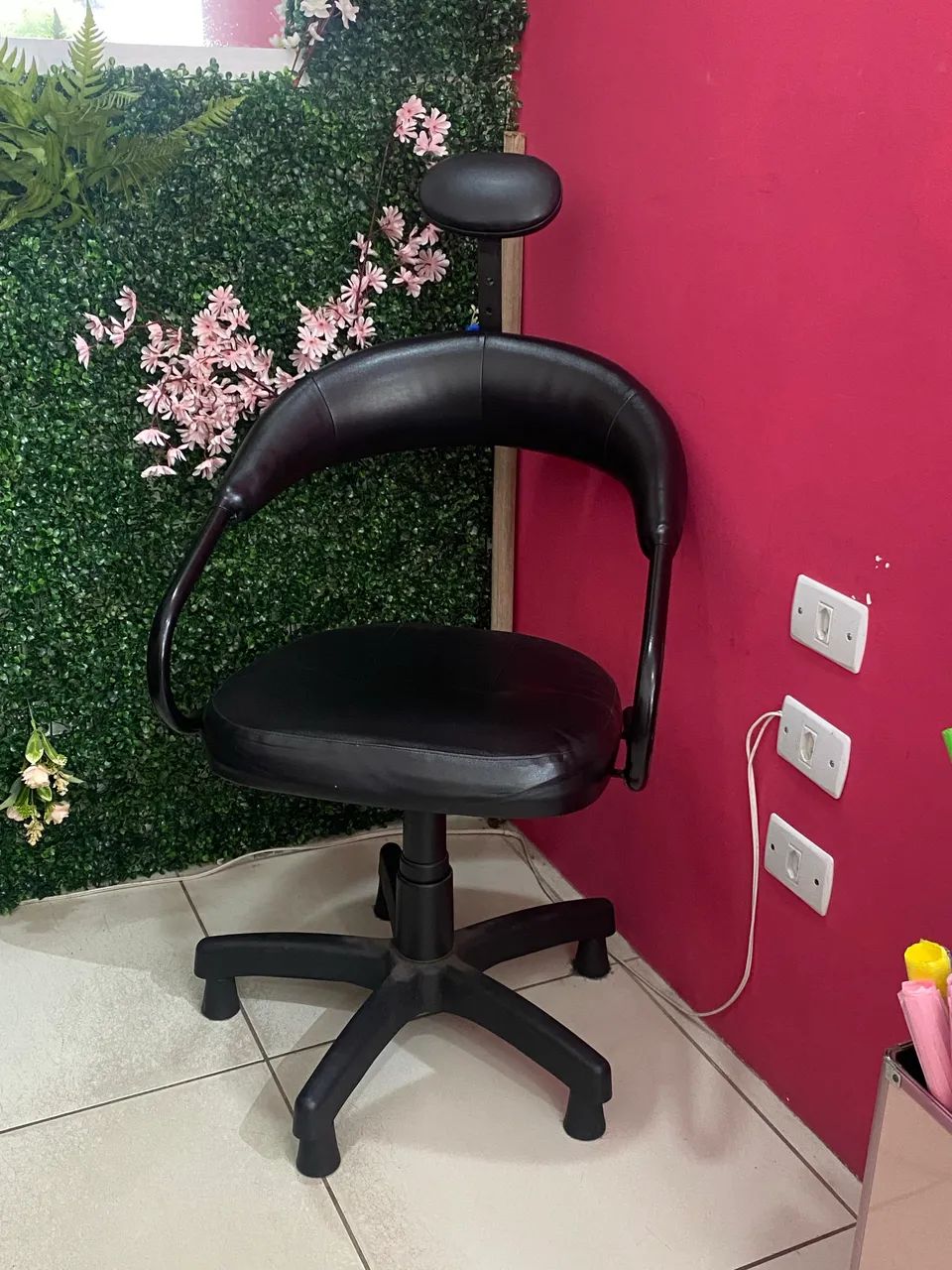 Cadeira cabeleireiro e maquiagem 