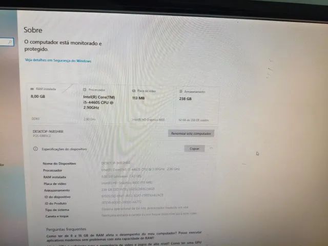 (2) Desktop Positivo Master D480, 8 GB RAM, SSD 238 GB, ENTRADA HDMI - Foto 5