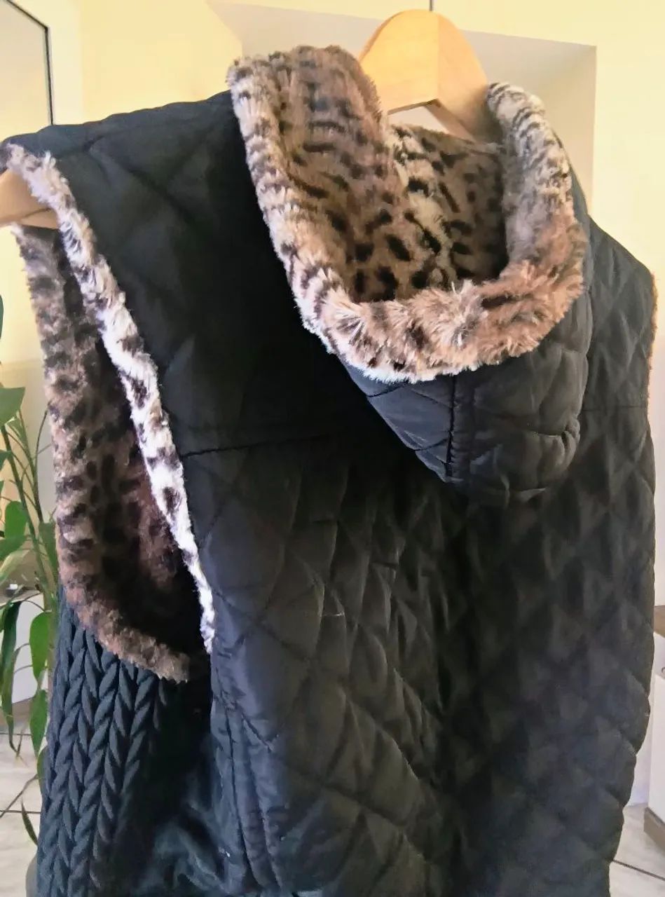 Desapego Roupas.  Colete inverno animal print  - Foto 4