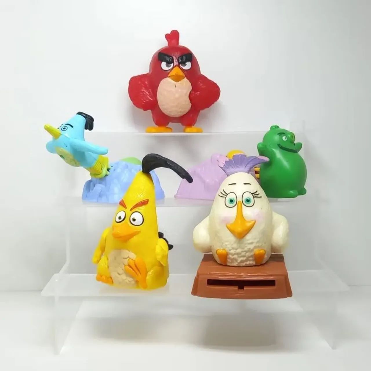 5 bonecos Angry Birds e 2 lançadores McDonald's 