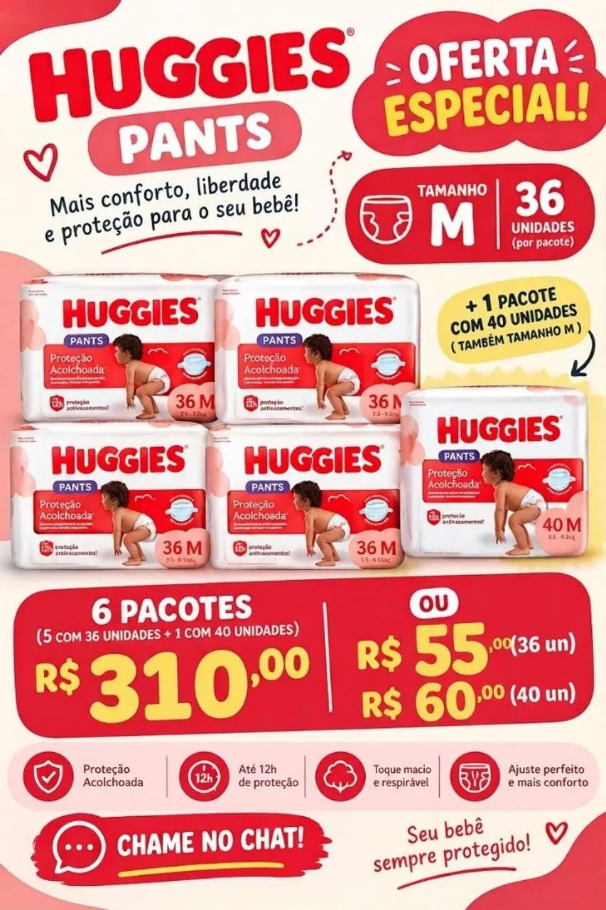 Fralda para bebê.