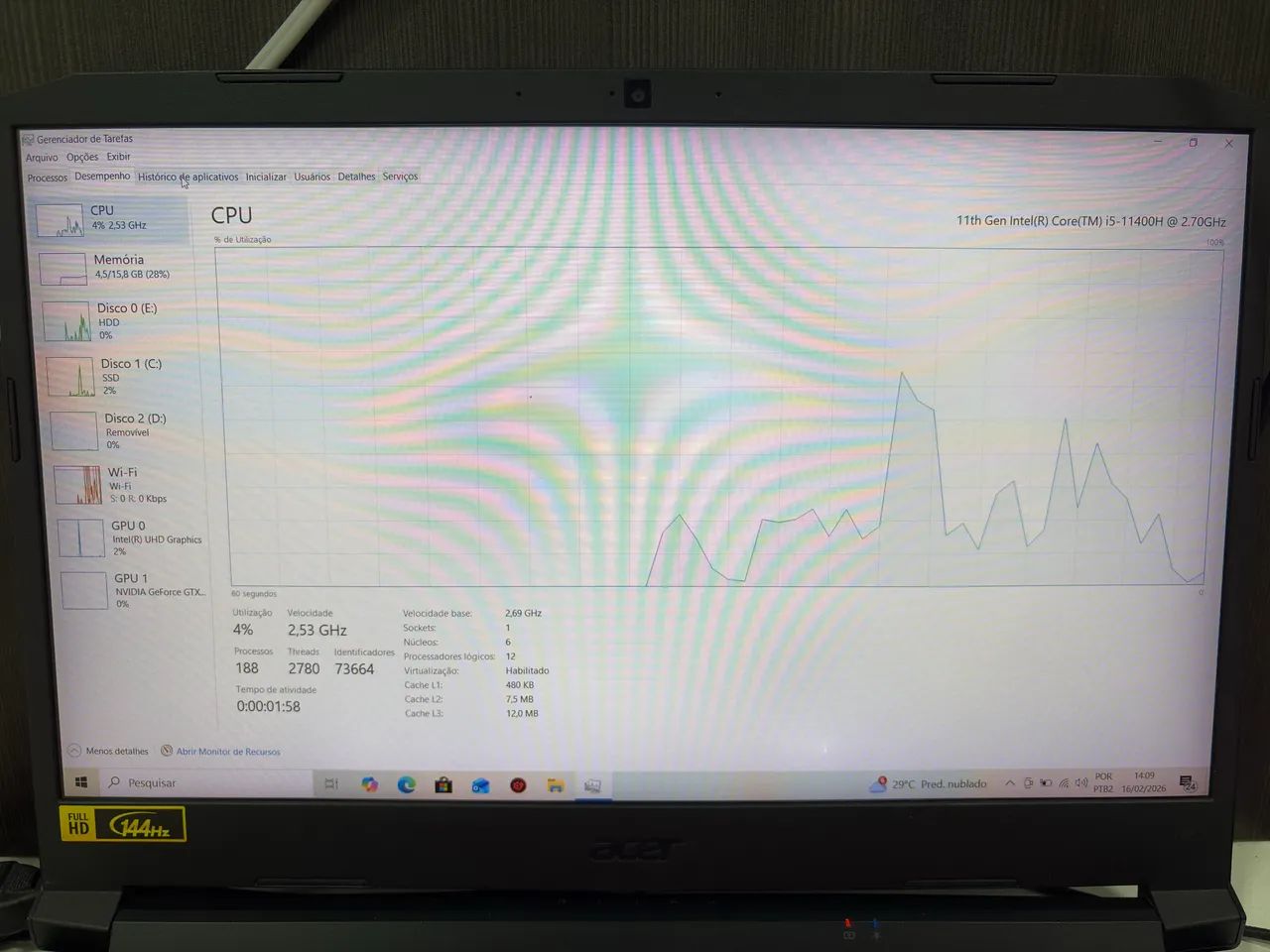 Notebook Gamer Acer Nitro 5 An515-57