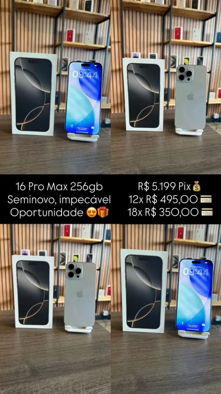 16 Pro Max 256gb - Seminovo, Garantia 6 meses
