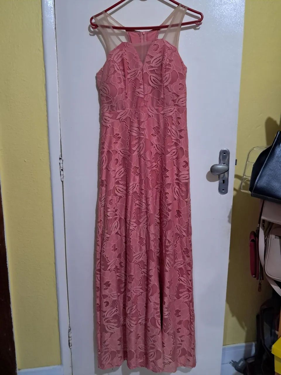Vestido longo com transparência, marca Oitava Estação GG - Foto 2