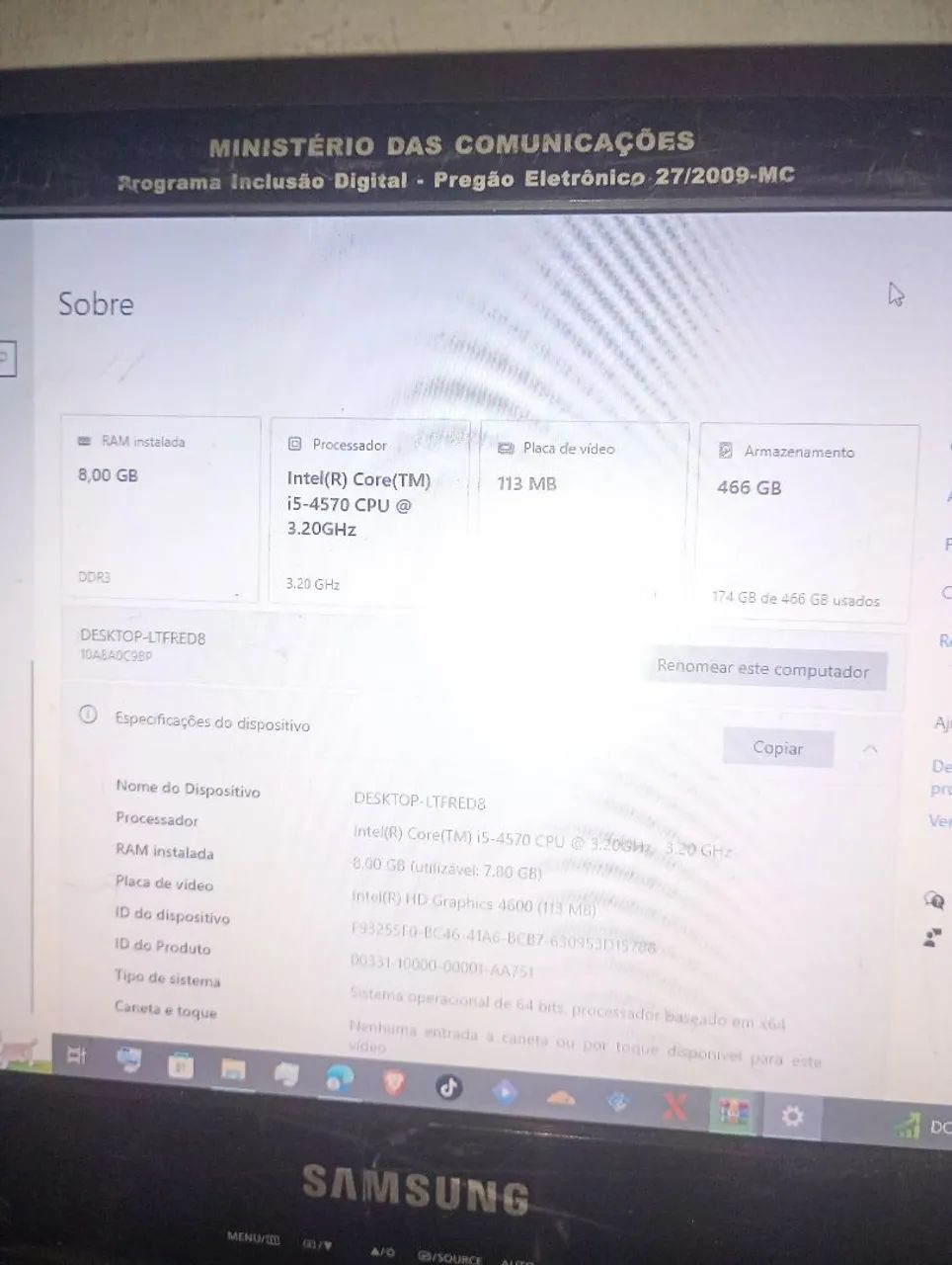Pc completo com monitor e 