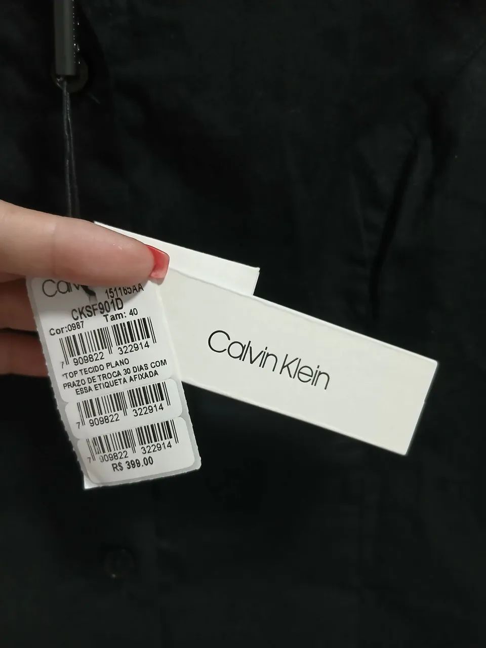 Blusa feminina de botão CalvinKlein - Foto 5
