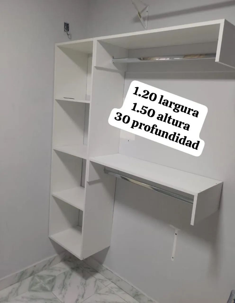 Closets Suspenso 100% MDF Instalação Grátis  - Foto 3