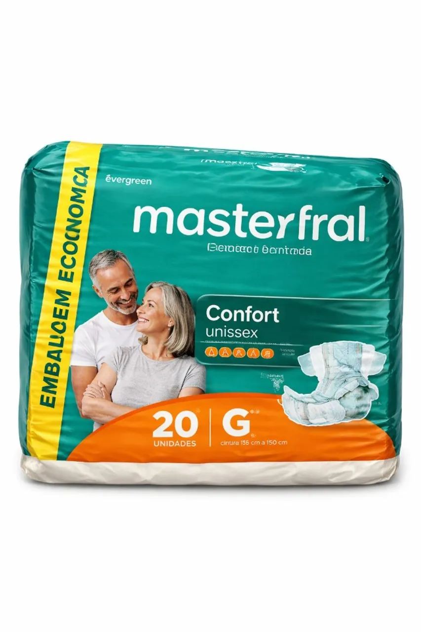 16 pacotes de fralda - masterfral e confort Master tamanho G