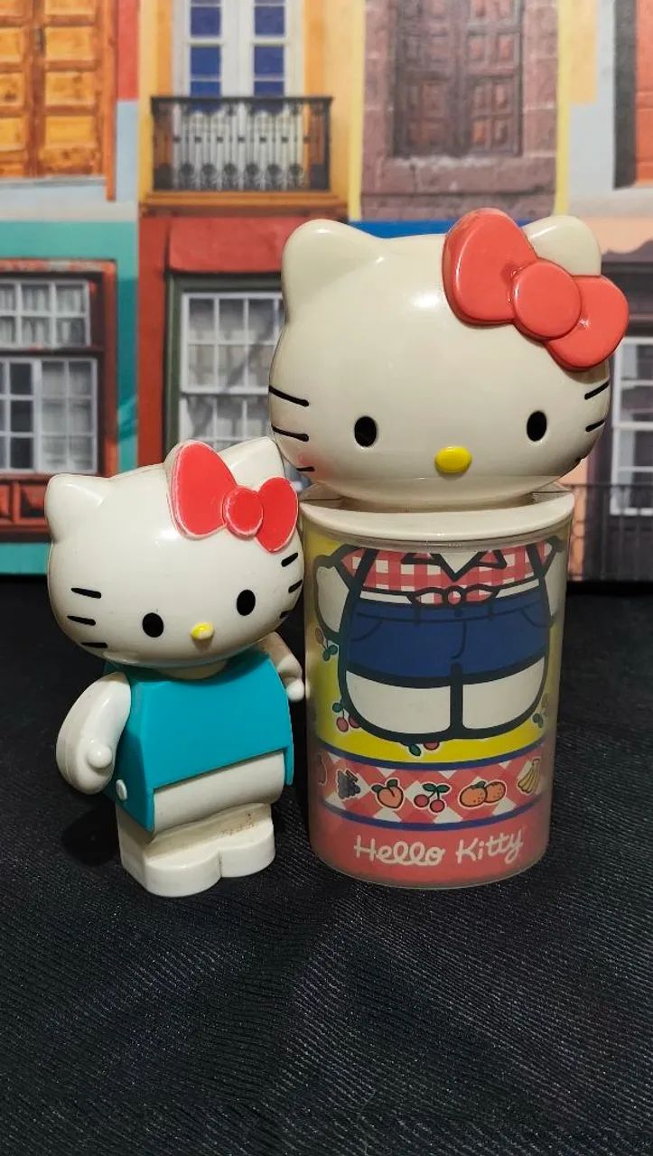 Kit Hello Kitty Colecionável | Boneco de Montar + Porta Treco