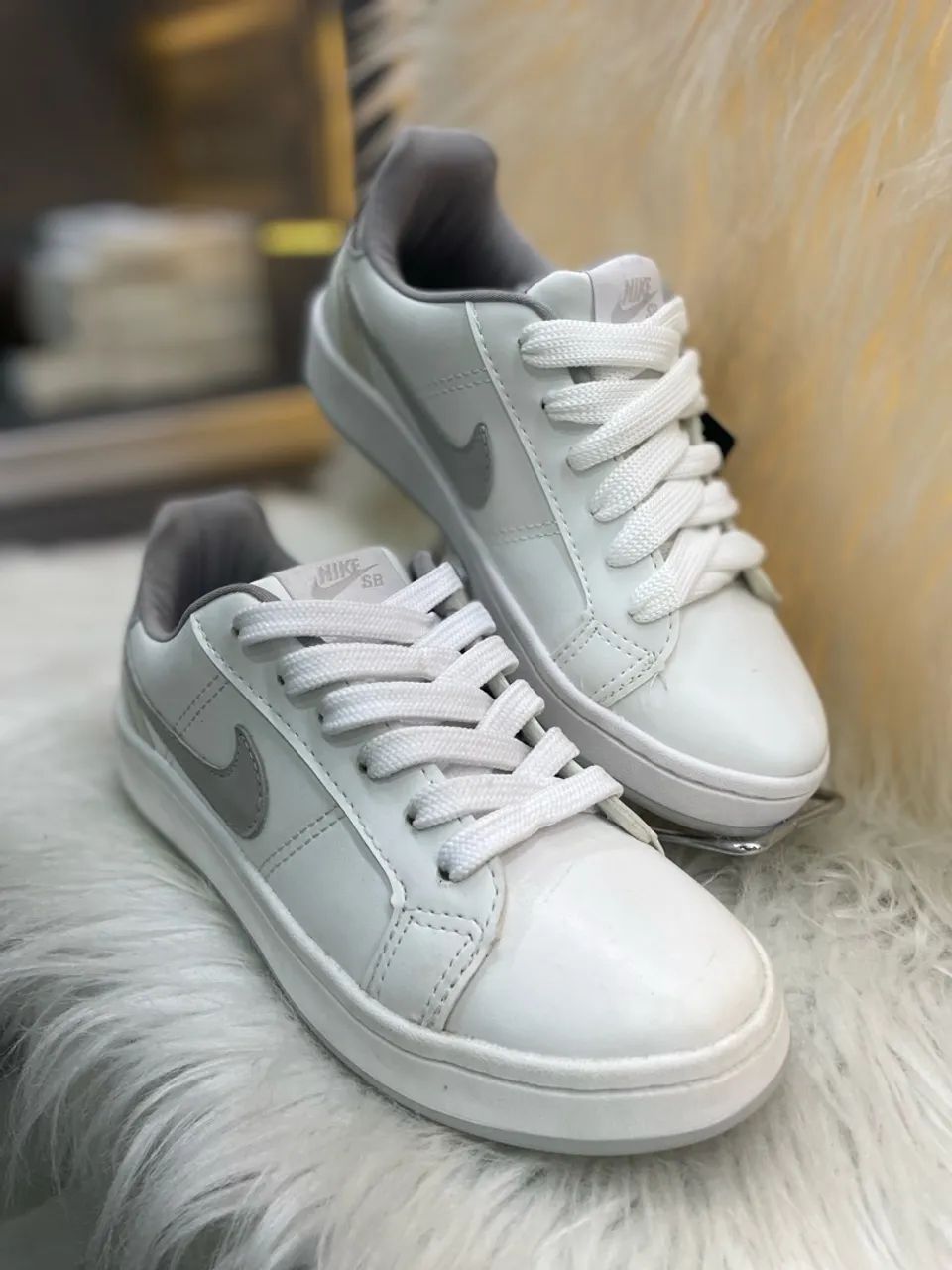 Dunk Branco/Preto/cinza - Foto 2