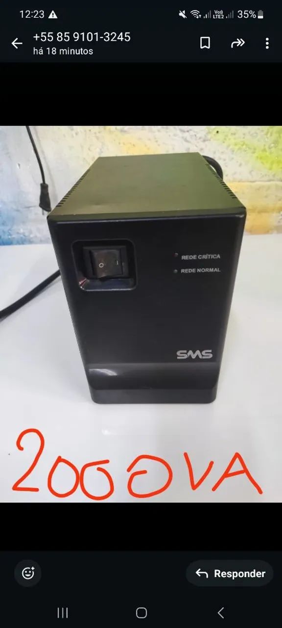 3 estabilizador sms progressive iii 2000va valor de cada 680  - Foto 3
