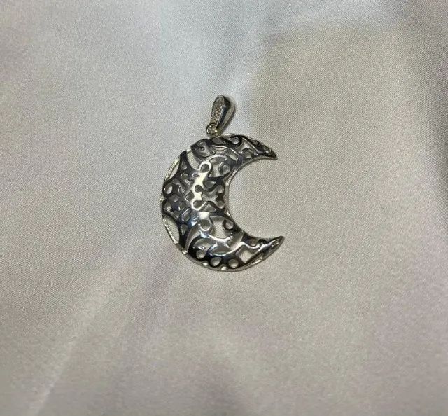 Pingente Lua Prata Legítima - Foto 2