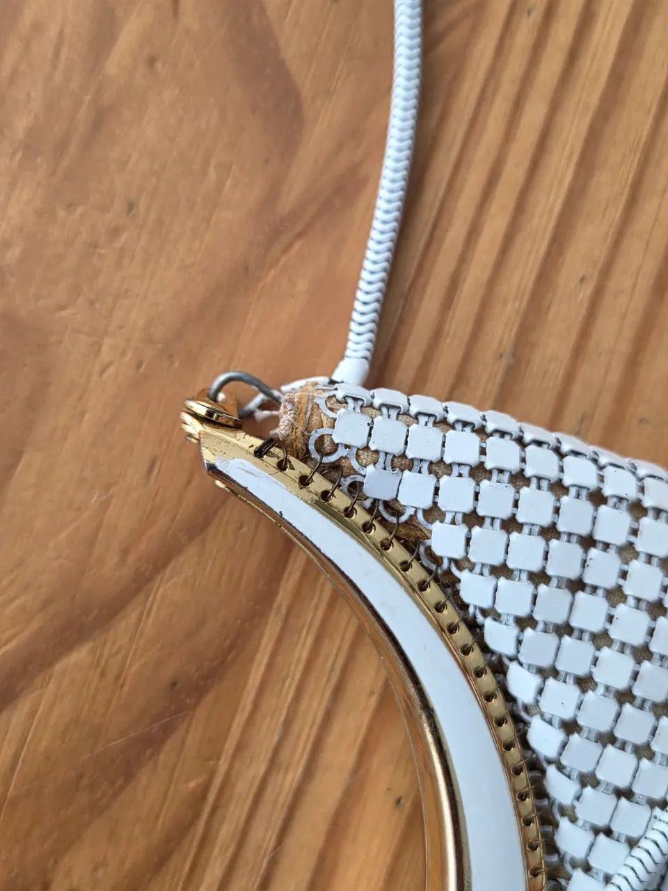 Bolsa de Metal Vintage Branca - Foto 5