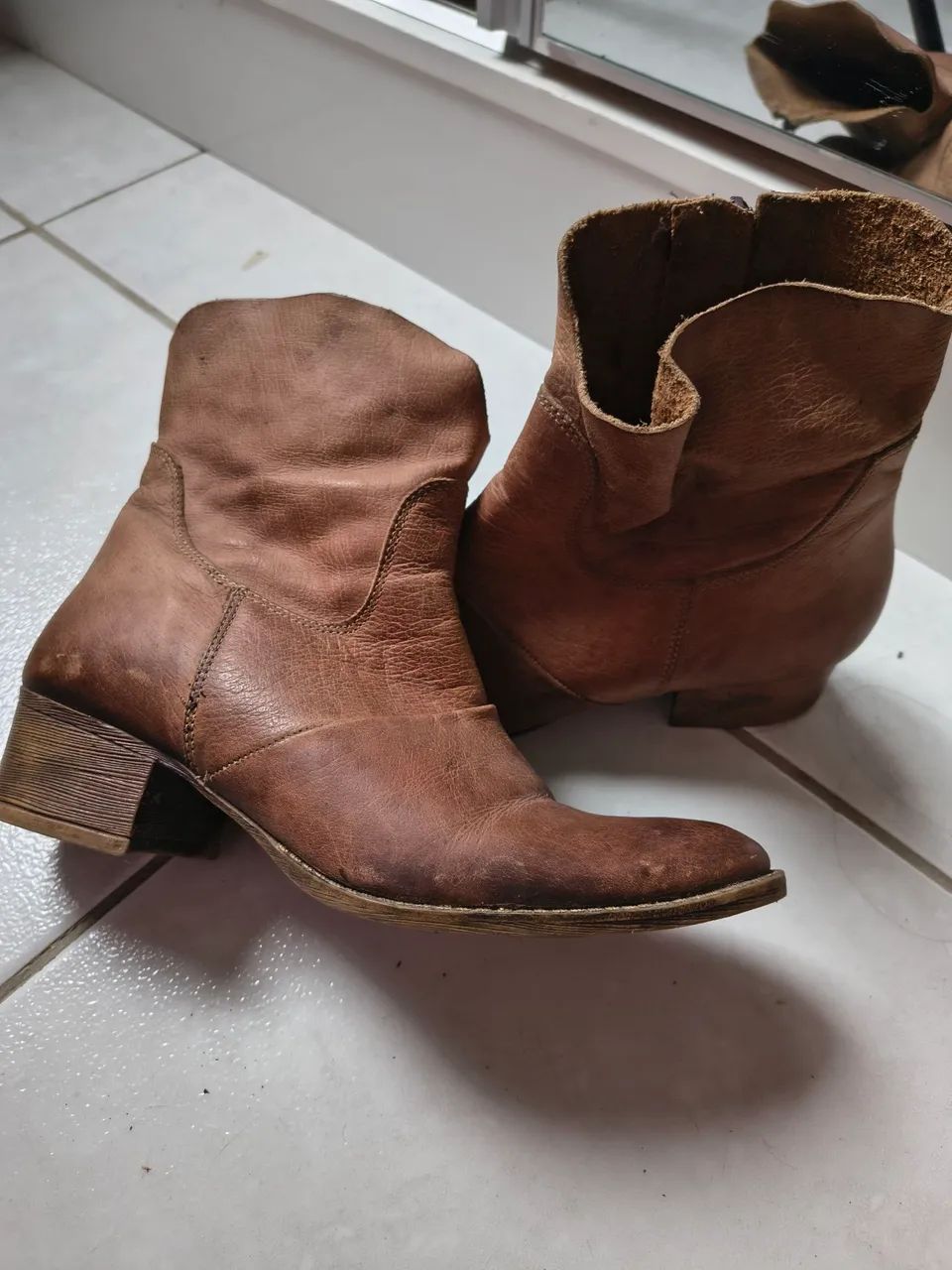 Bota Couro Feminina Estilo Country N°38 - Foto 3