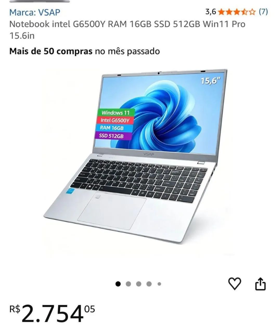 Notebook  Intel G6500