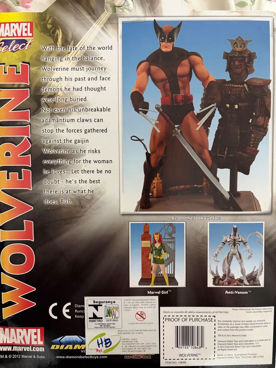 Wolverine Brown Samurai 18cm Marvel Select Lacrado - Foto 2