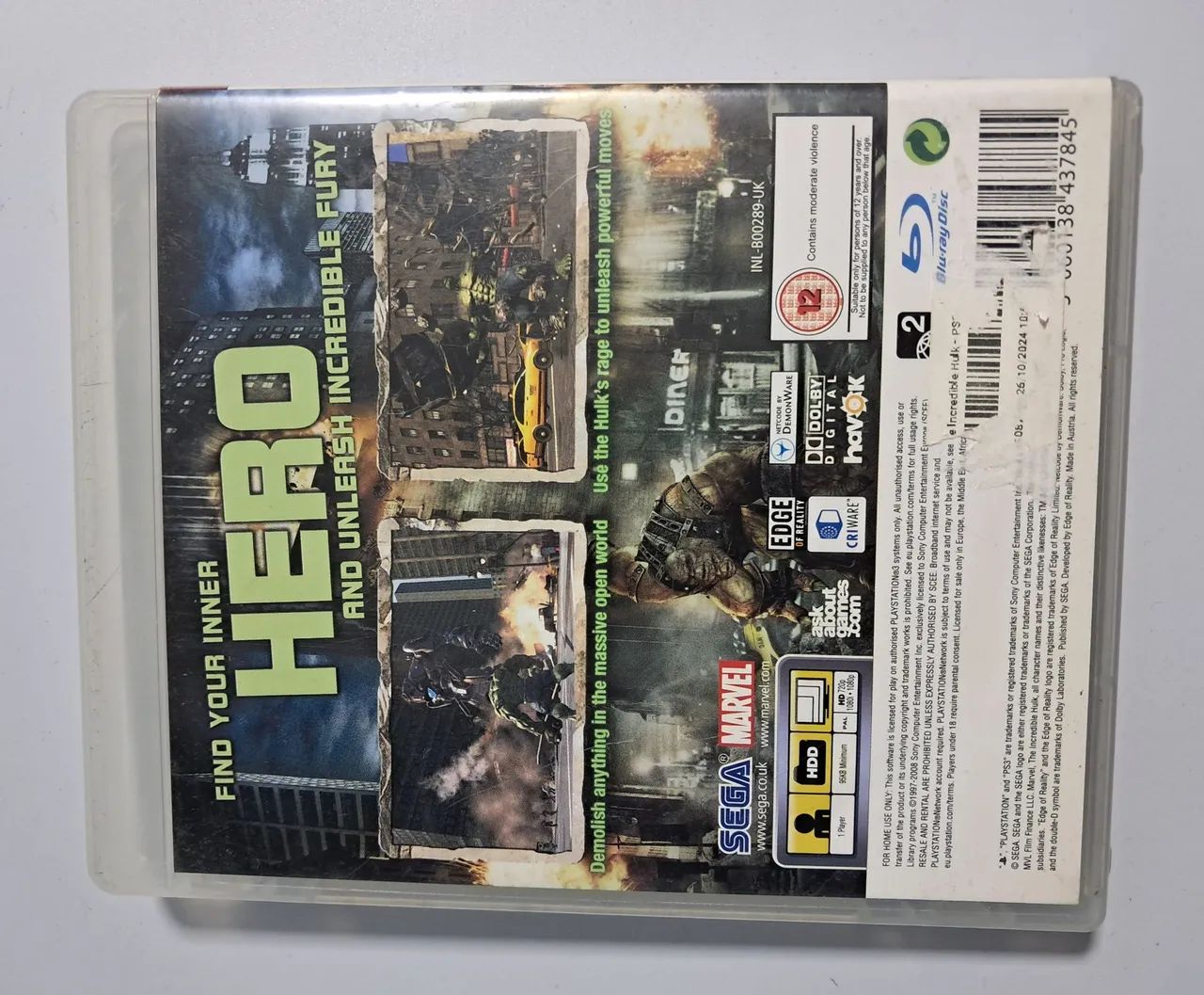 The Incredible Hulk PS3 Usado - Foto 2